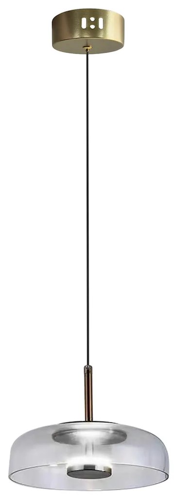 Závesné svietidlo Vetro, 1x transparentné sklenené tienidlo, b