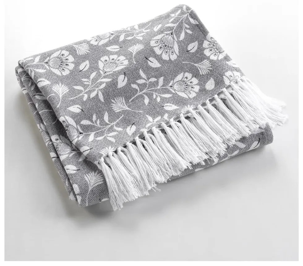 Sivá deka 125x150 cm Flavie – douceur d'intérieur