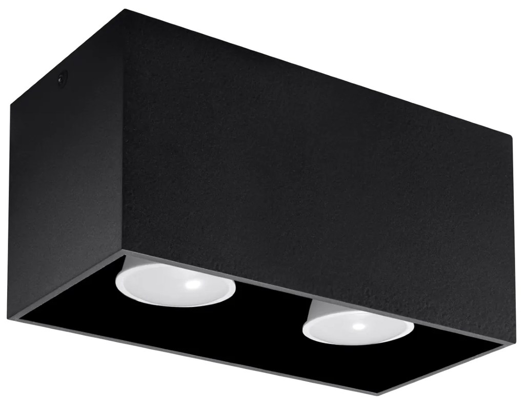 Stropné svietidlo Quad Maxi, 1x čierne kovové tienidlo