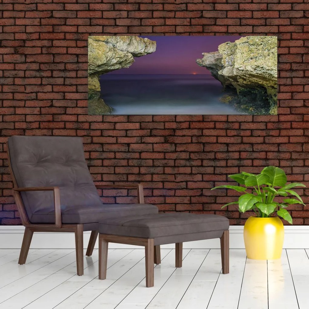 Obraz - morský útes (120x50 cm)