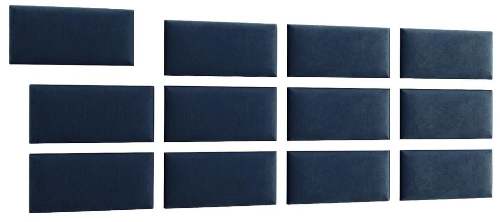 Set 12 čalúnených panelov Quadra 240x90 cm (modrá). Vlastná spoľahlivá doprava až k Vám domov. 1052013