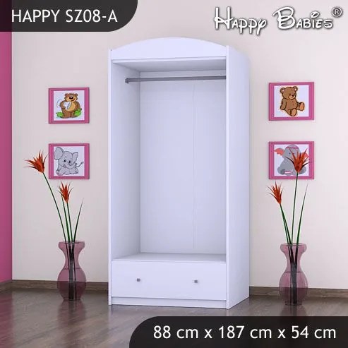 Detská skriňa POLÍCIA - TYP 8A - gaštan wenge