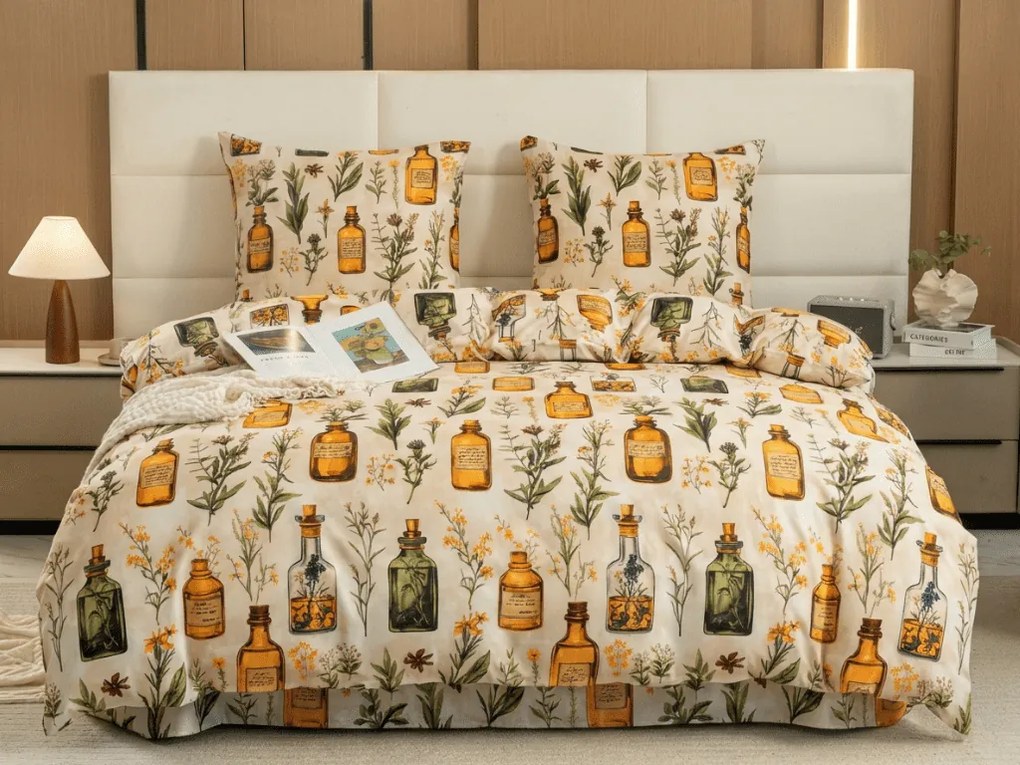 Obliečky z mikrovlákna APOTHECARY krémové Rozmer obliečky: 70 x 90 cm | 140 x 200 cm