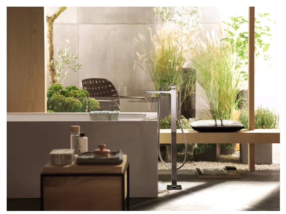 Hansgrohe Metropol, vaňová batéria na podlahu, kefovaný bronz, HAN-32532140