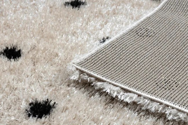 Koberec FLUFFY 2370 shaggy bodky - krém / antracit