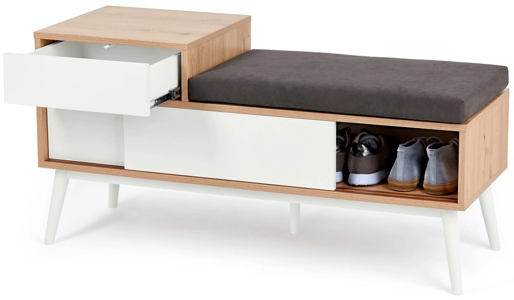 Lavička s priehradkou na topánky