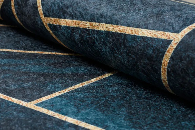 Kusový koberec ANDRE Mosaic 1173, 120x170, modrá, chodba / predsieň, Dywany Łuszczów