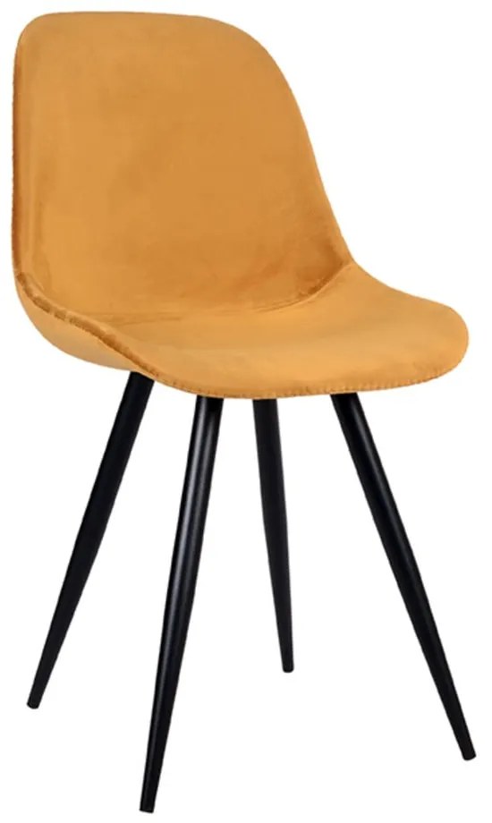 Zamatové jedálenské stoličky v horčicovej farbe v súprave 2 ks Capri – LABEL51