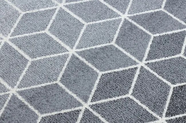 Koberec HEOS 78590 krém / strieborný / antracit CUBE KOCKA