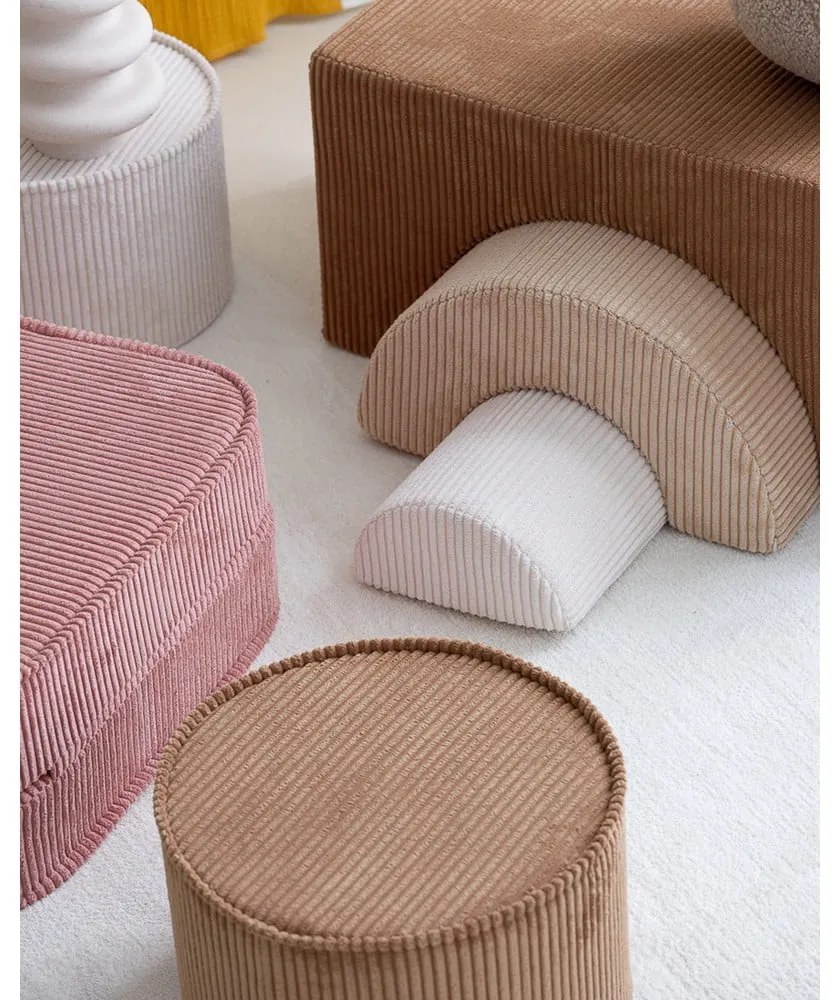 Hnedý menčestrový detský puf – Wigiwama