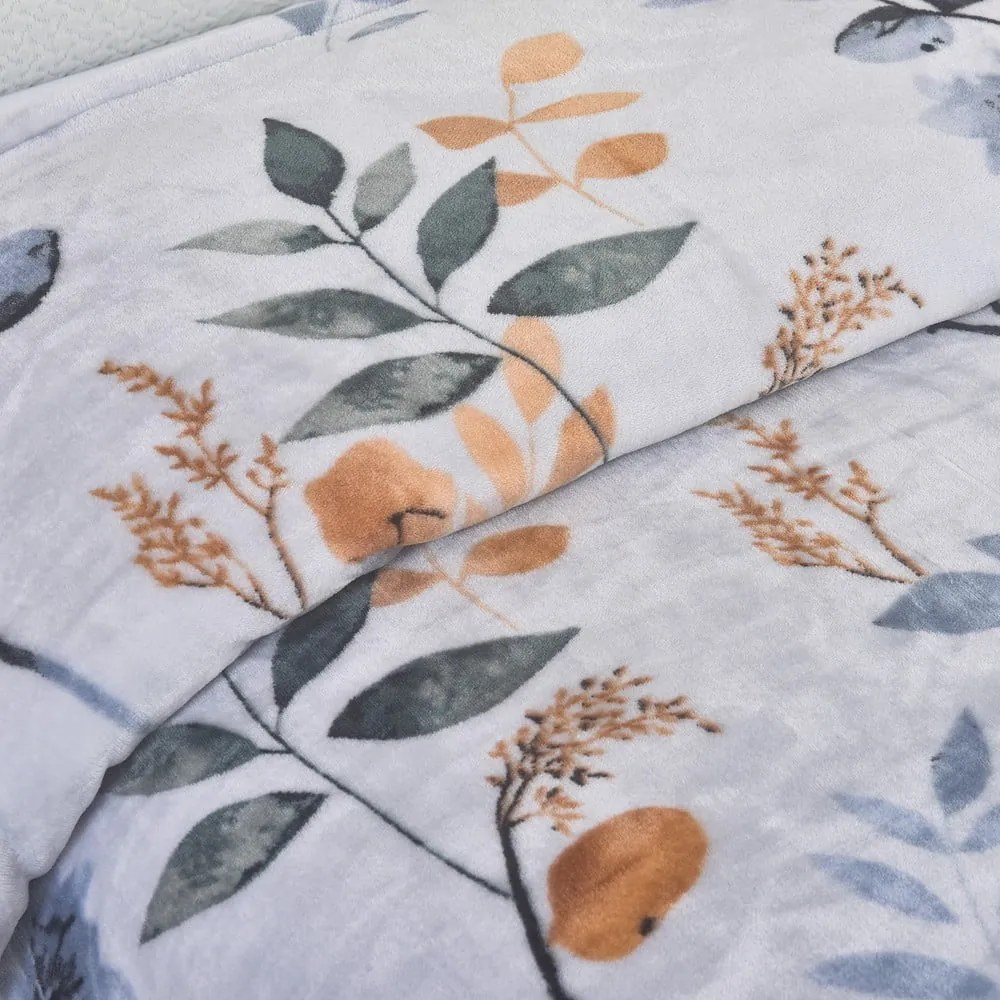 Sivomodré mikroplyšové obliečky na jednolôžko 140x200 cm Greta – My House