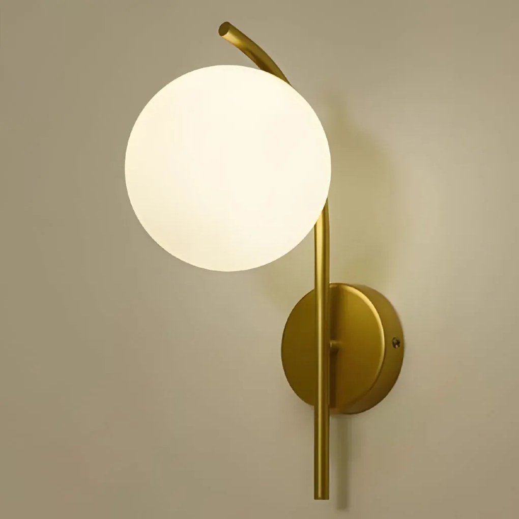 Toolight Toolight, nástenné svietidlo 1xE27, G104-1W, zlatá lesklá, OSW-09729