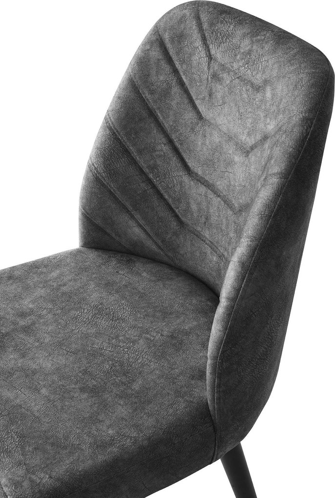 Sada 2 ks jídelních židlí Dallas 527 V2 antracitová