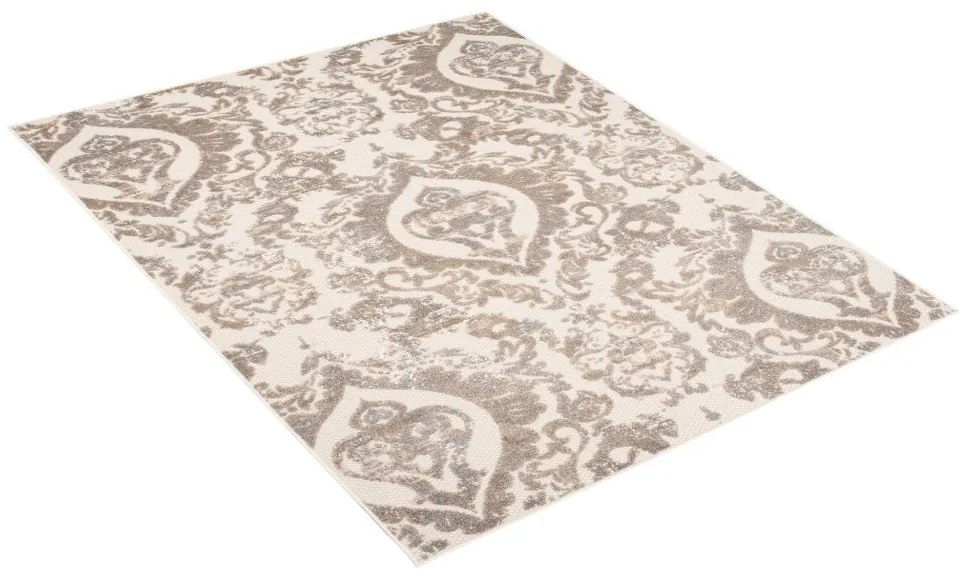 Terasový béžový koberec s ornamentom Šírka: 80 cm | Dĺžka: 200 cm