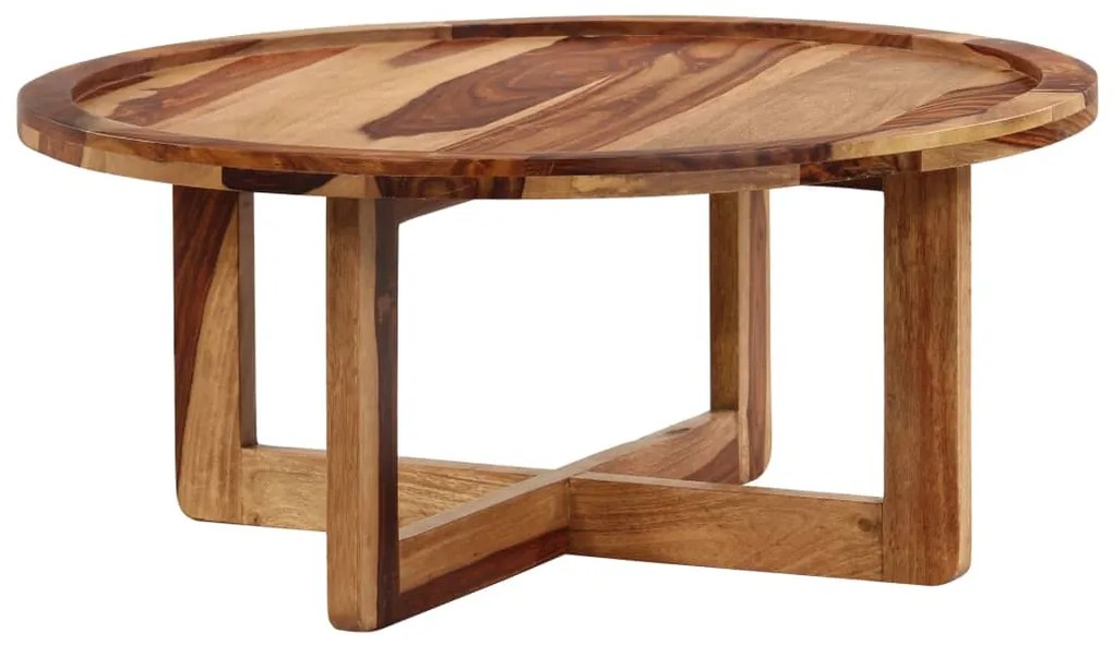 vidaXL Konferenčný stolík 80x35 cm masívne sheeshamové drevo