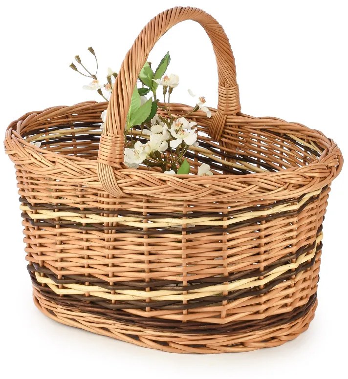 Nákupný kôš prútený Pirkumu V.š. 42 x hl. 30 x v. 22/38(cm)
