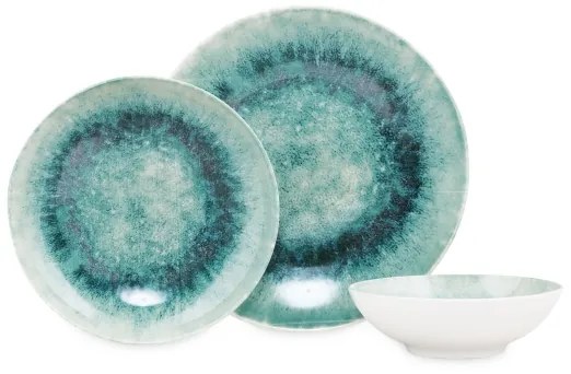 Jedálenská súprava 18 ks modrá/porcelán