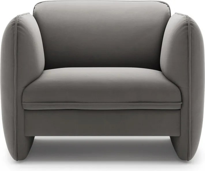 Tmavosivé zamatové kreslo Georgia – Micadoni