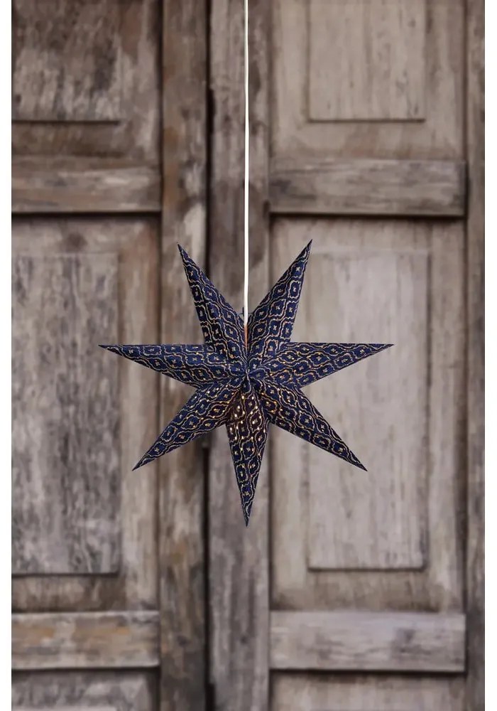 Tmavomodrá závesná vianočná svetelná dekorácia Baroque – Markslöjd