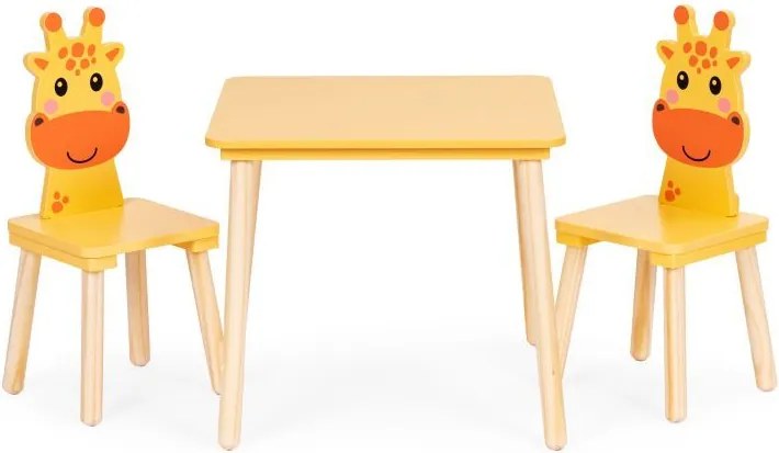 Stôl stôl +2 stoličky detský nábytok set žirafa
