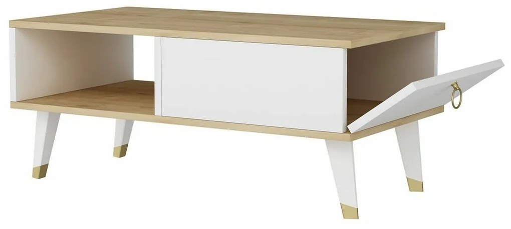 Konferenčný stolík Delux Sapphire Oak and White