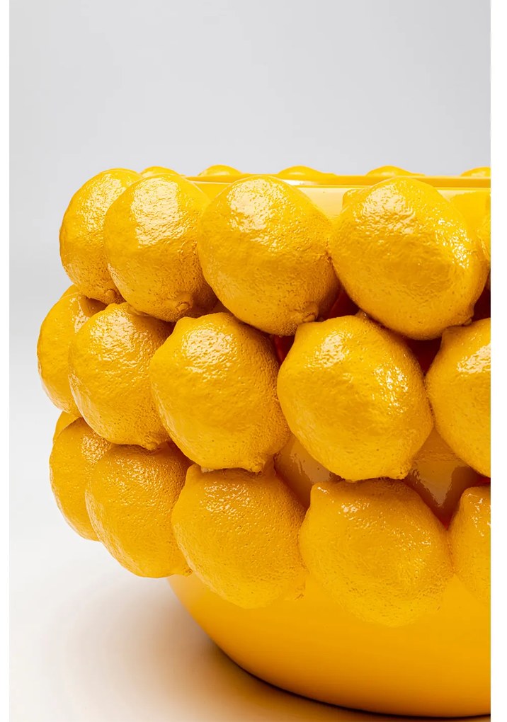 Lemon dekoračný kvetináč žltý