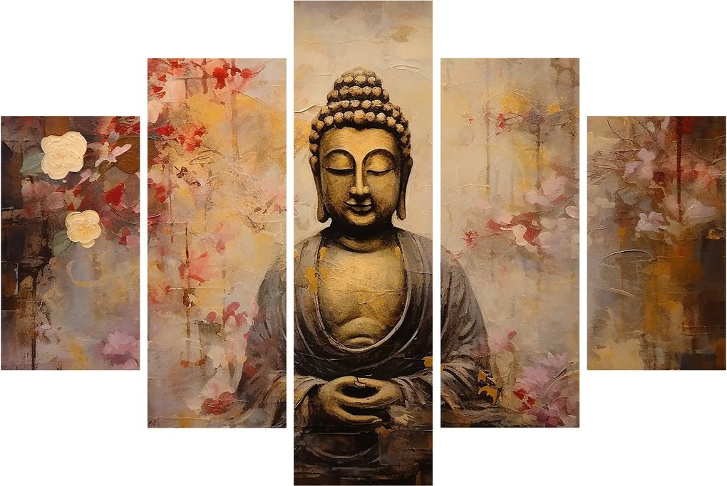Obraz - Budha, maľba (150x105 cm)