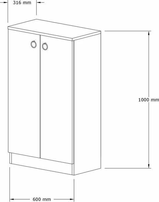 Defne Sapphire Oak Skriňa na topánky