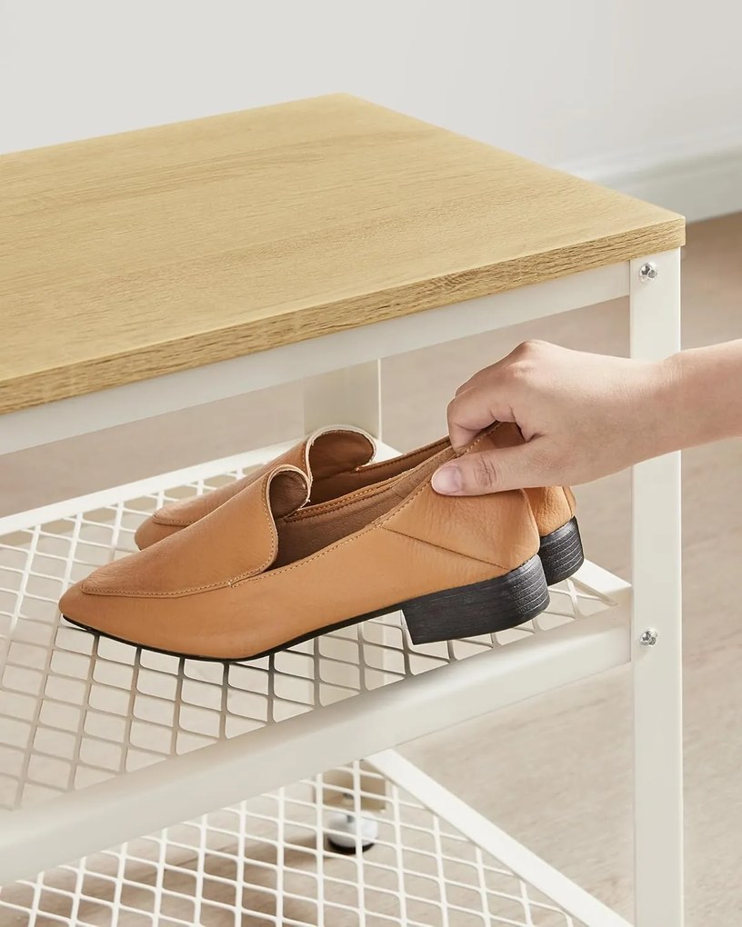 Botník VASAGLE Leggy biely/béžový