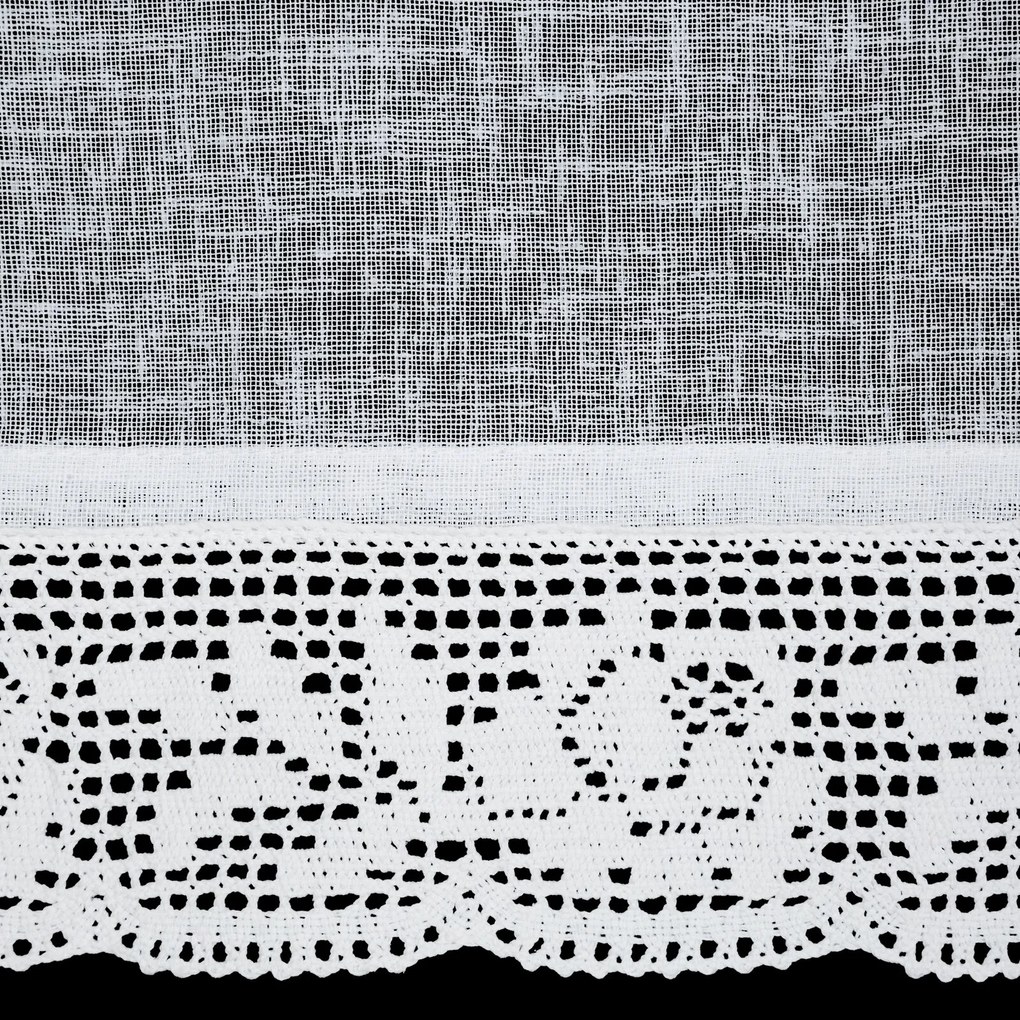 KRÁTKA ZÁCLONA NA PÁSKE LARI 150X60 CM BIELA