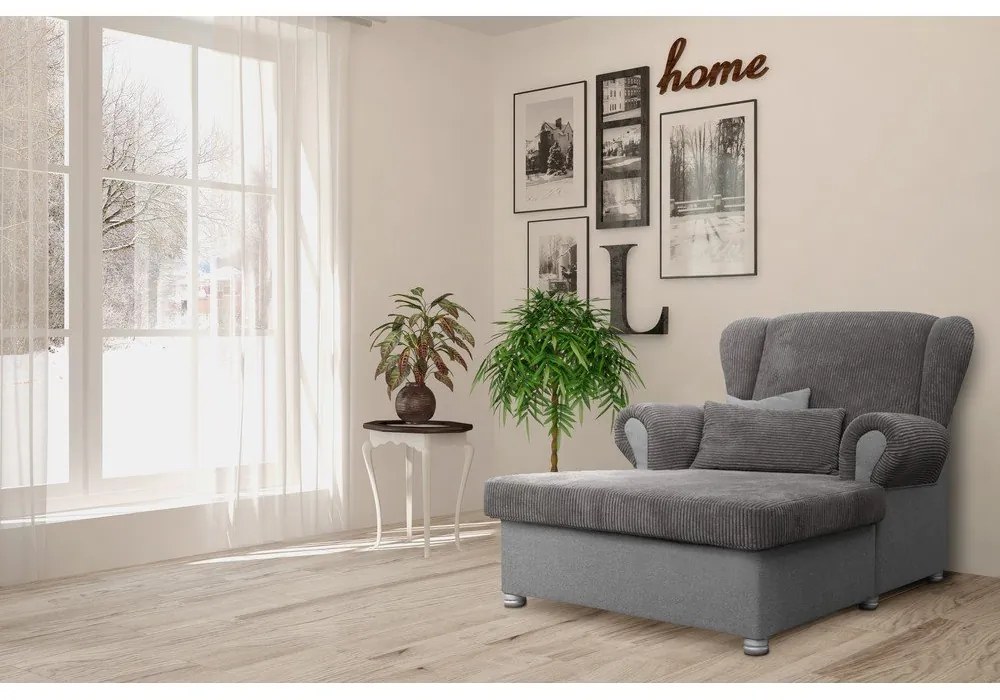 Taupe menčestrové kreslo Lord – Ropez