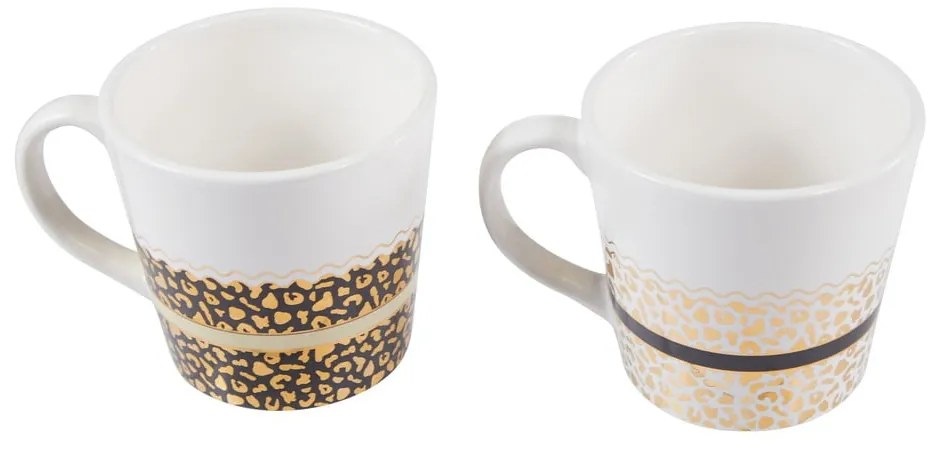 Hrnčeky z kameniny v bielo-zlatej farbe v súprave 2 ks 300 ml London – Premier Housewares