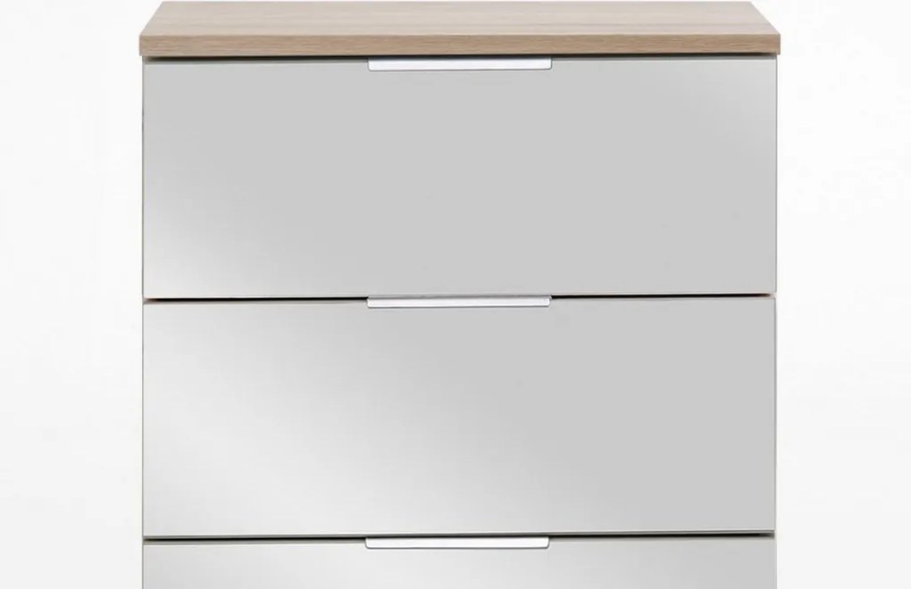 Skrinka s 5 zásuvkami Easy Plus, 49 cm, dub sonoma/zrkadlo