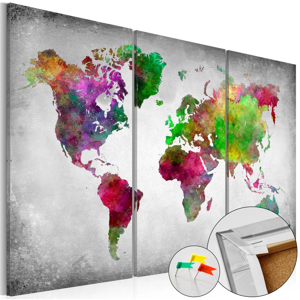 Artgeist Obraz na korku - Diversity of World [Cork Map] Veľkosť: 120x80
