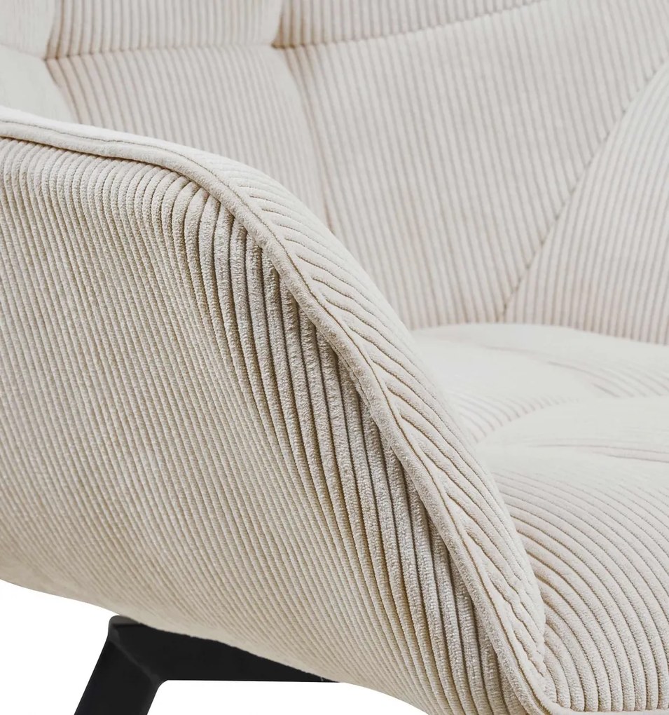 Jedálenská stolička Jordi Cord - krémová