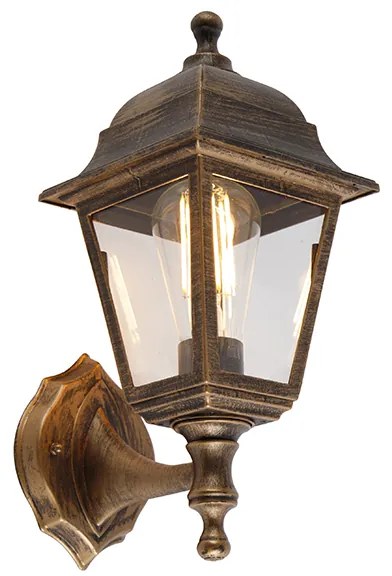 Vonkajšia nástenná lampa starožitné zlato IP44 - Capital