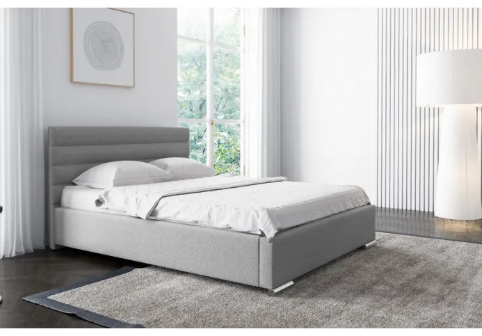 Elegantná čalúnená posteľ Leis 120x200, šedá
