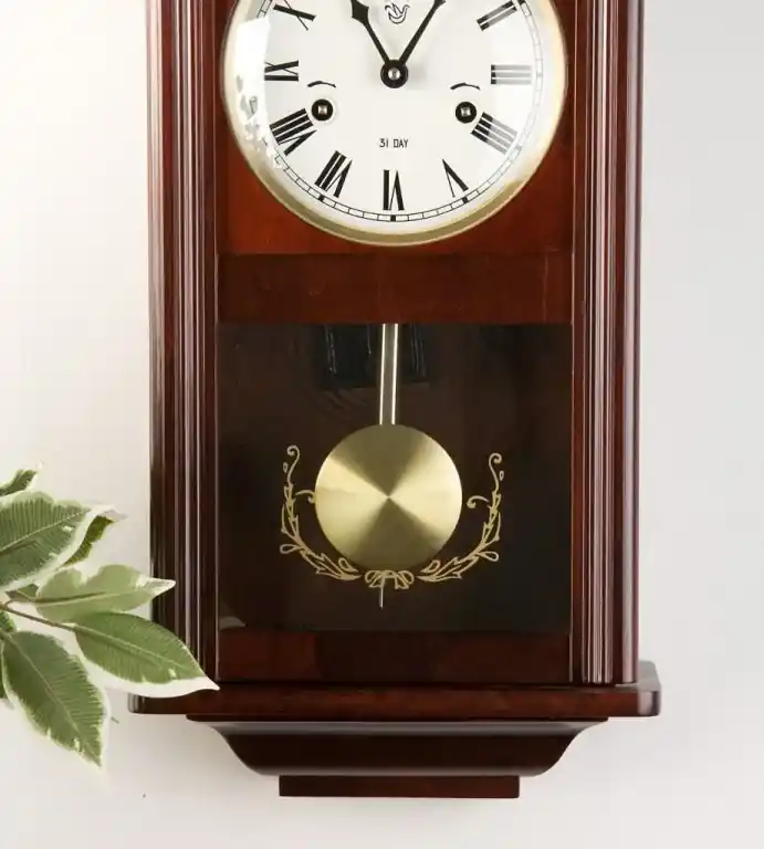 Tuin THESEUS 1403 Nástenné kyvadlové hodiny mahagón - 60 cm | BIANO