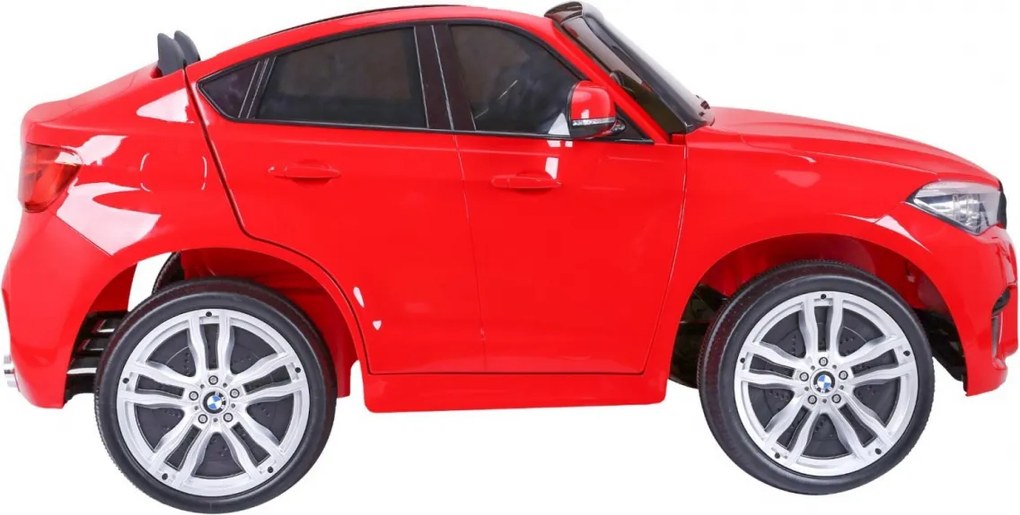 Ramiz BMW X6M XXL pre 2 deti Červené SUV + Pilot + Eco koža