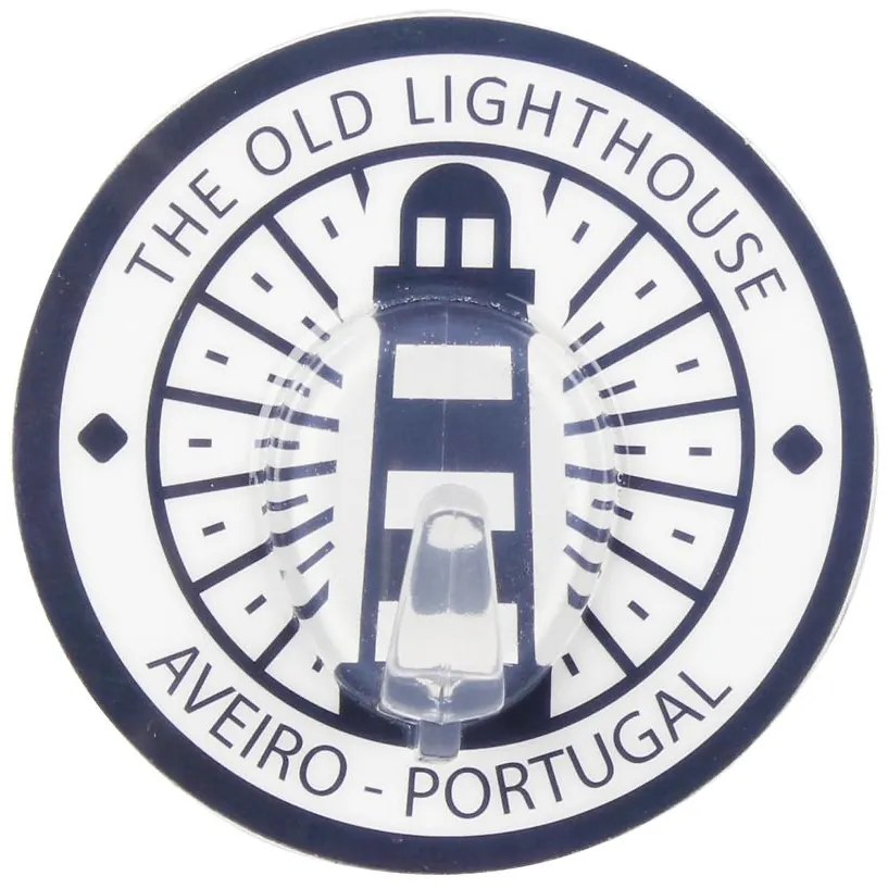 Vešiak jednoduchý Aveiro 6,5x6,5 cm bielo-modrý