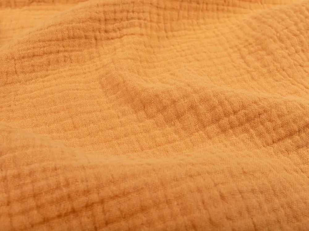 Biante Mušelínový behúň na stôl MSN-001 Horčicovo oranžový 35x120 cm