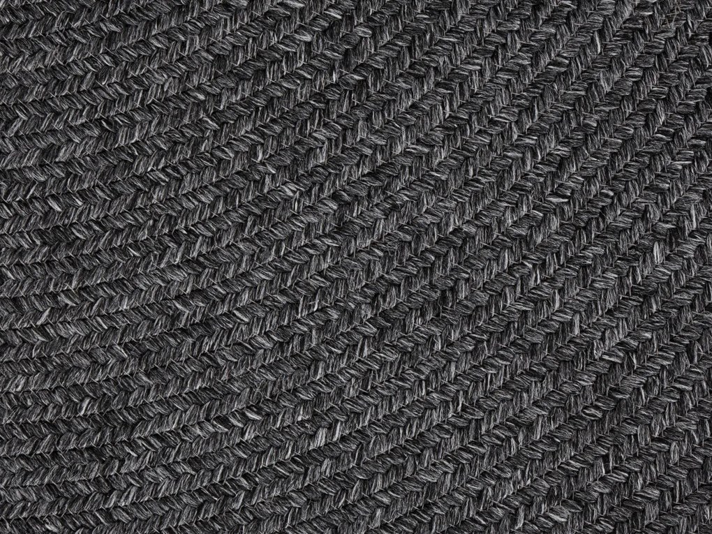 Kusový koberec Braided 105550 Dark Grey kruh – na von aj na doma, 150x150 (priemer) kruh, šedá, chodba / predsieň, Hanse Home