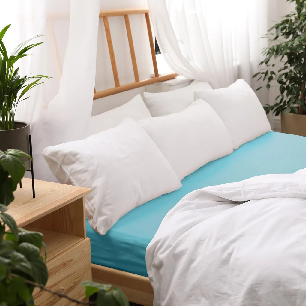 DETSKÉ JERSEY PRESTIERADLO 010 60X120 CM TYRKYSOVÉ