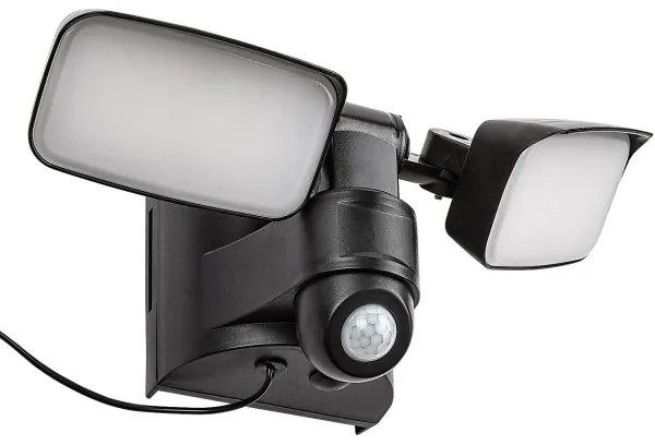 Rabalux 77091 - LED solárne nástenné svietidlo LESZNO 2xLED/5W/3,7V IP54 čierne