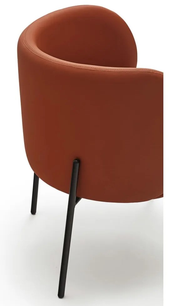 Oranžové kreslo z imitácie kože Mogi - Teulat