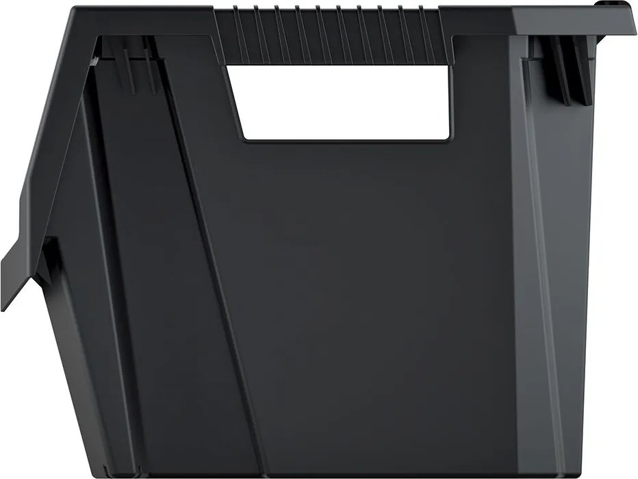 Prosperplast Dílenský úložný box HEAVY DUTY, S VÍKEM, černý 40x38x28 cm, L