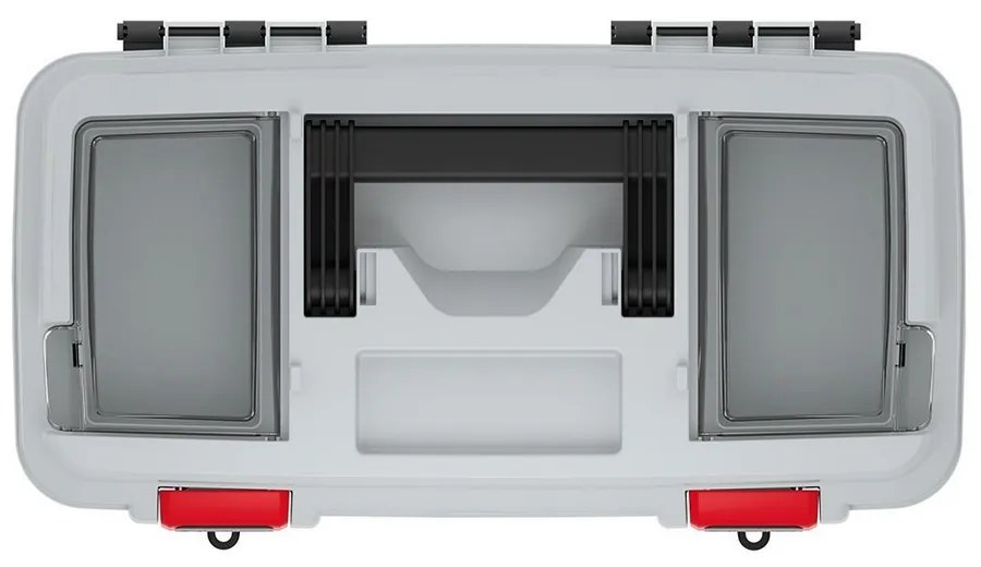 Kufor na náradie 47 × 25,6 × 23,8 cm, s organizérmi, sivá