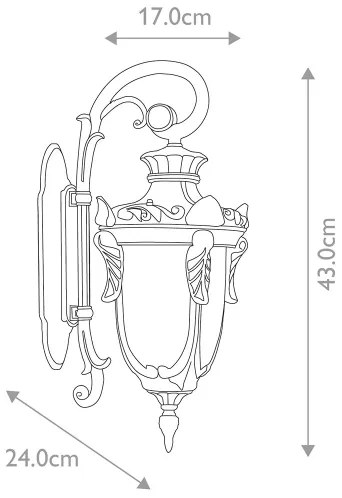 Elstead - Vonkajšie nástenné svietidlo PHILADELPHIA 1xE27/100W/230V IP44