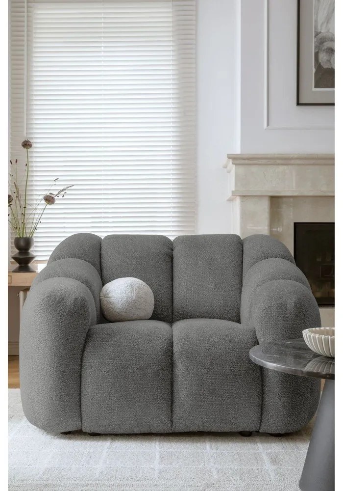 Sivé kreslo Shell – Miuform