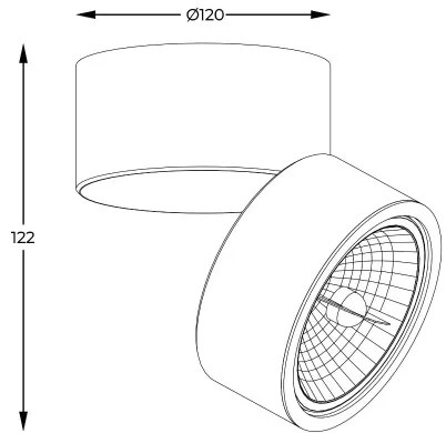 Zuma Line 20001-WH-N - Bodové svietidlo LOMO 1xGU10-ES111/15W/230V biela